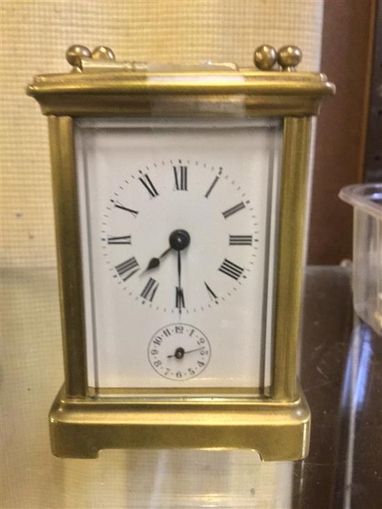 Small brass carriage clock